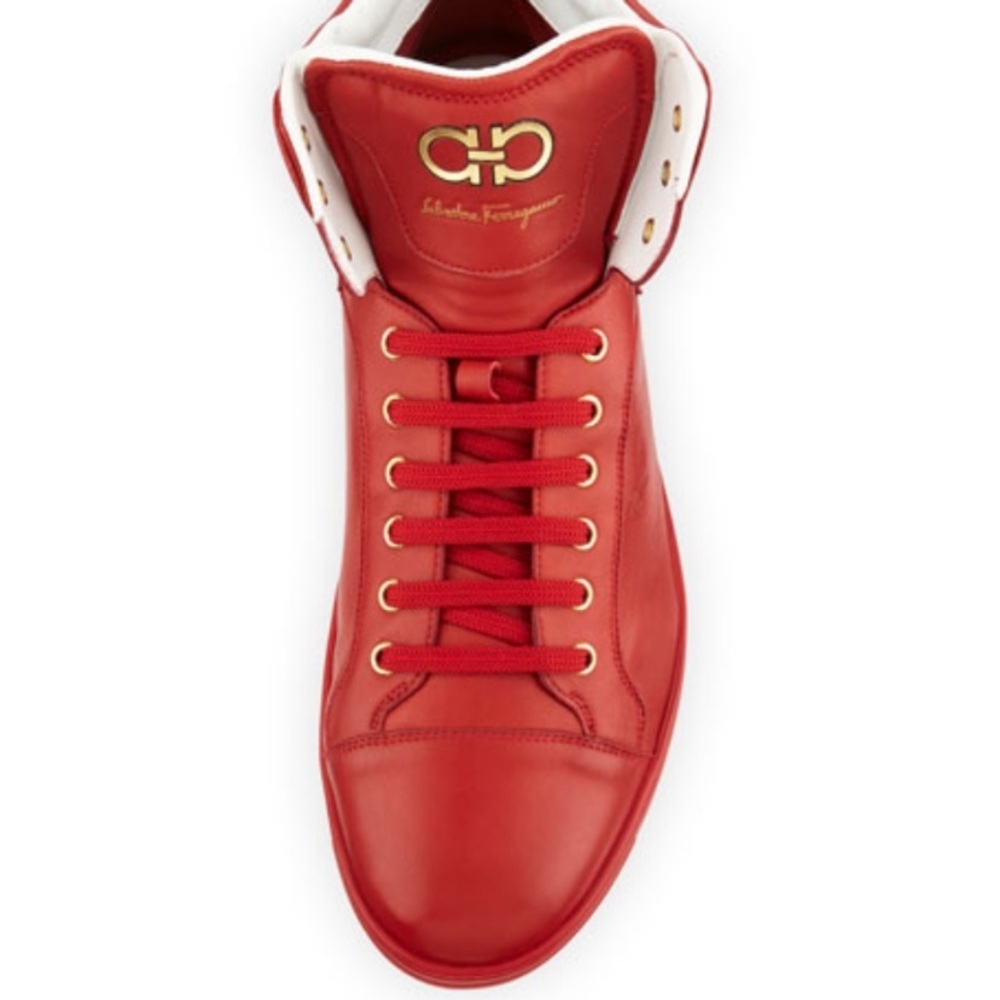 NWB - Salvatore Ferragamo Red Stephen 2 sneakers - Picture 2 of 5